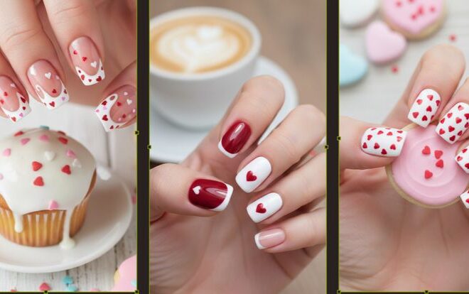 15 White French Tip Valentine Nail Designs