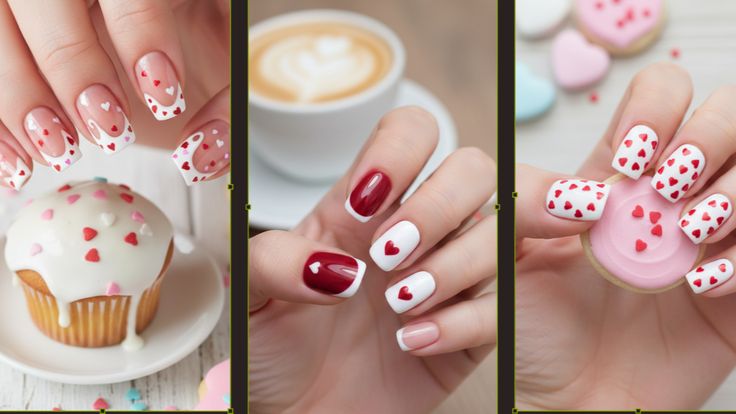 15 White French Tip Valentine Nail Designs