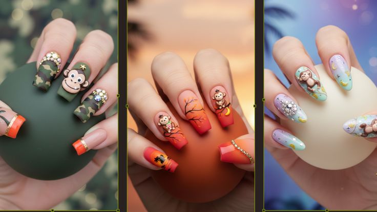 12 Monkey Nail Designs That Are Adorably Wild