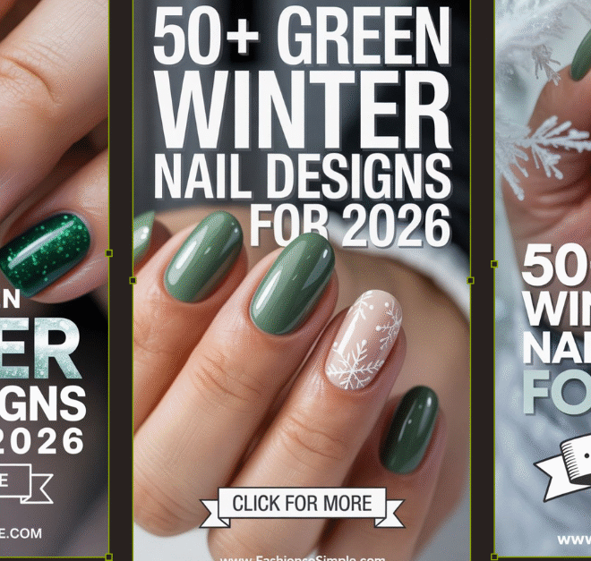 Green Winter Nail Designs for 2026 That Are Absolutely Stunning