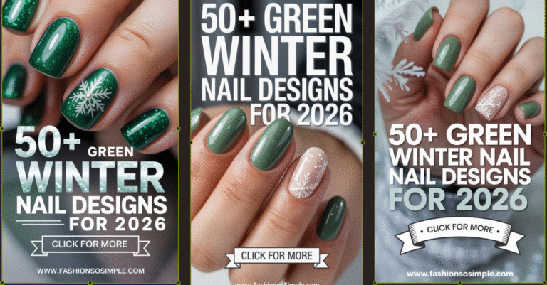 Green Winter Nail Designs for 2026 That Are Absolutely Stunning