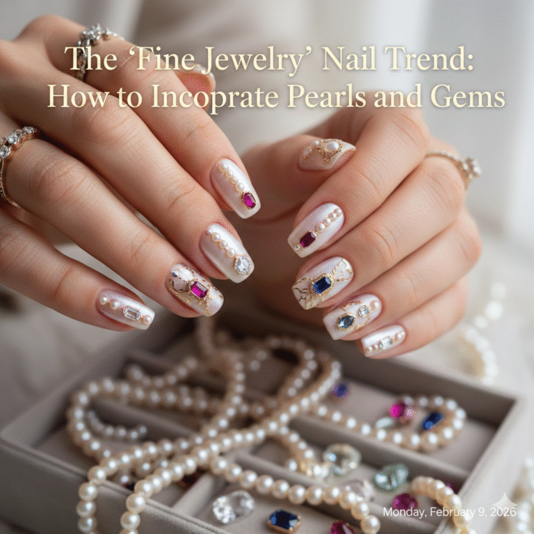 The Fine Jewelry Nail Trend: How to Incorporate Pearls and Gems