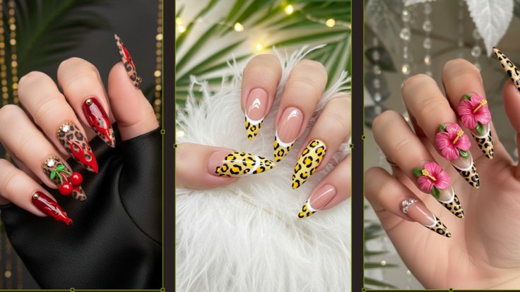 14 Cheetah Print French Nail Designs